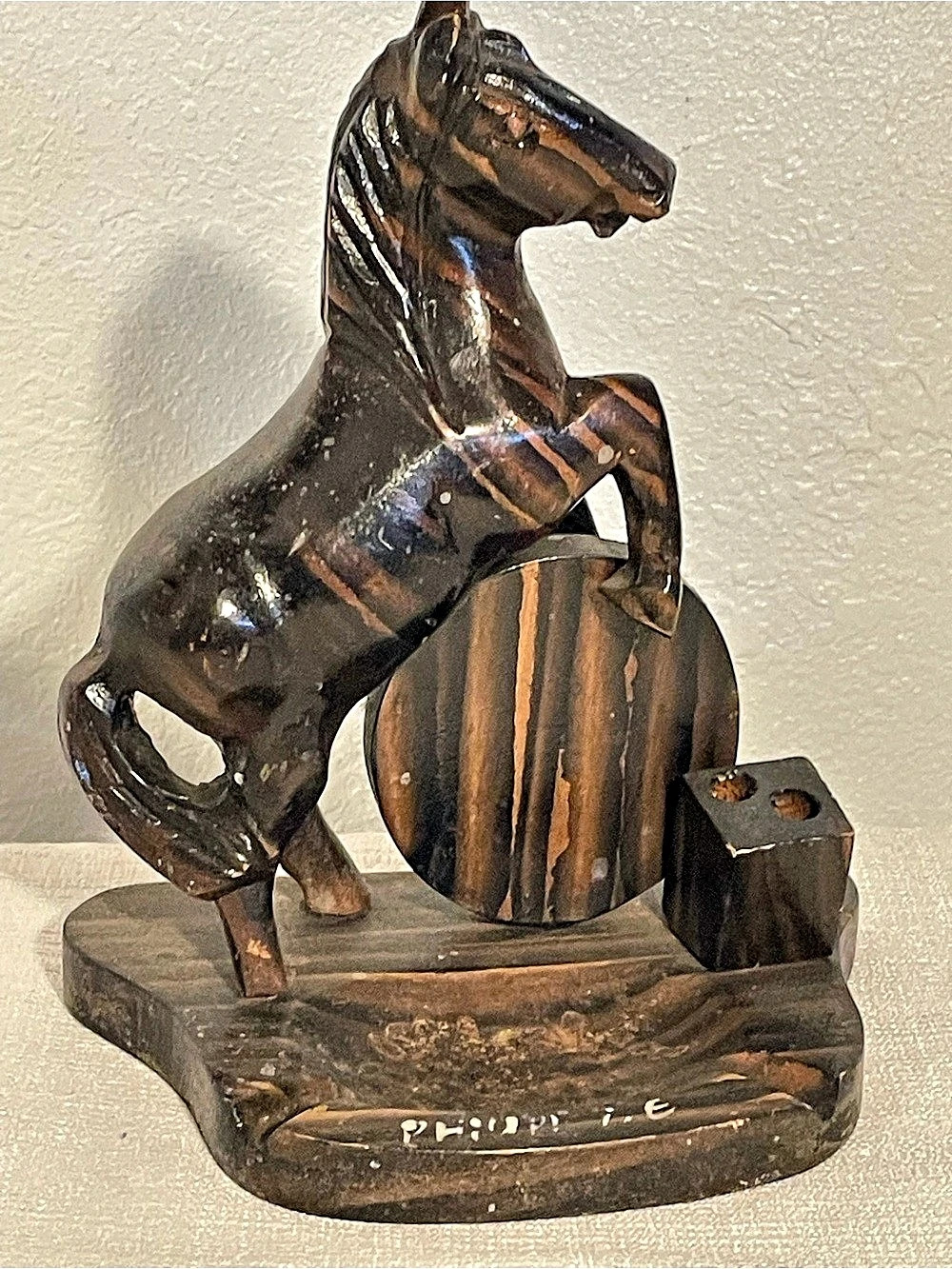 Handcrafted Horse Sculpture Brown & Black